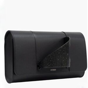Perrin Paris L'Eiffel Black Swarovski Crystal Glove Clutch